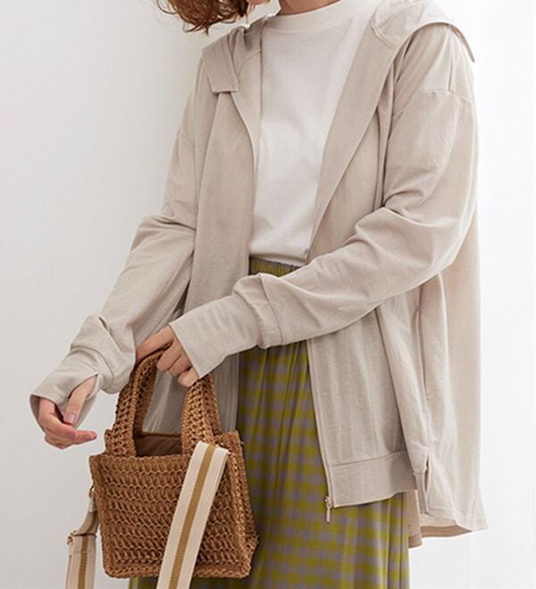 BELLUNA（ベルーナ）の「【接触冷感】絶対に焼けたくない！後プリーツＵＶパーカー（パーカー）」｜詳細画像