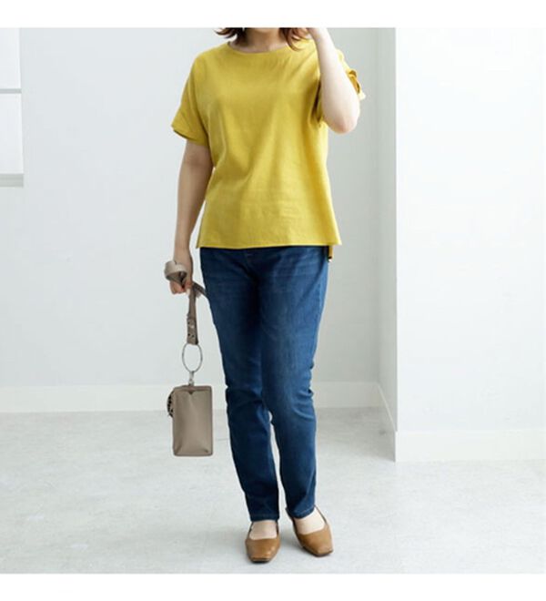 BELLUNA（ベルーナ）の「レーヨン麻袖デザインブラウス（ブラウス）」｜詳細画像