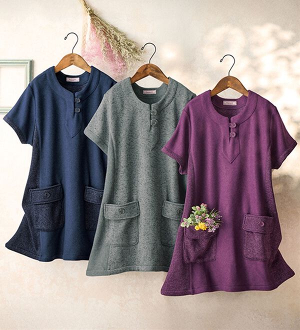 ルフラン（ルフラン）の「【３色組】軽くてふんわりジャカードカフタン（カットソー）」｜3色組