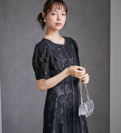 RANAN（ラナン）の「花柄レースフレアーシルエットドレス（その他ワンピース）」