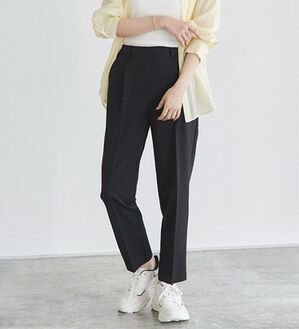 Pierrot（ピエロ）の「【選べる丈】高見えゆるテーパードパンツ（フルレングスパンツ）」｜ブラック