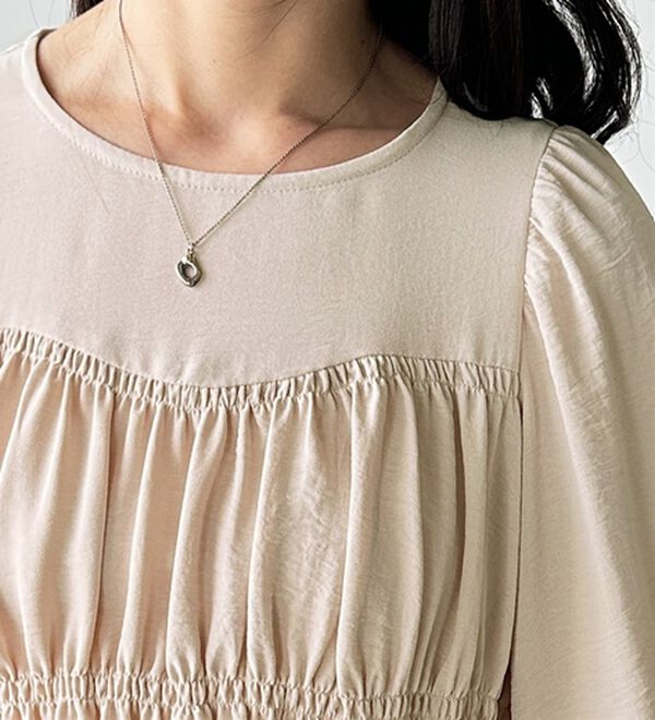 GeeRA（ジーラ）の「シャーリングビスチェデザインチュニックブラウス（ブラウス）」｜詳細画像