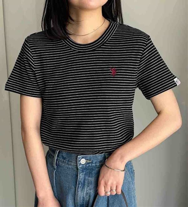 RANAN（ラナン）の「＜U.S.POLO ASSN.＞スムースTシャツ（カットソー）」｜ブラック&times;ホワイト