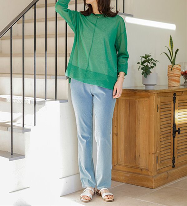 BELLUNA（ベルーナ）の「サラッと爽快！シアー素材ゆったりアンサンブル（アンサンブル）」｜詳細画像