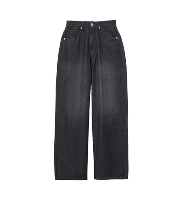 GeeRA（ジーラ）の「サイドラインワイドデニムパンツ（フルレングスパンツ）」｜詳細画像