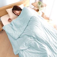iellio（イエリオ）の「リバーシブル涼感とろける肌掛布団＜タオル地・綿１００％・わた入り・洗える・接触冷感・ブランケット・肌掛け布団・夏用掛布団＞（掛布団）」