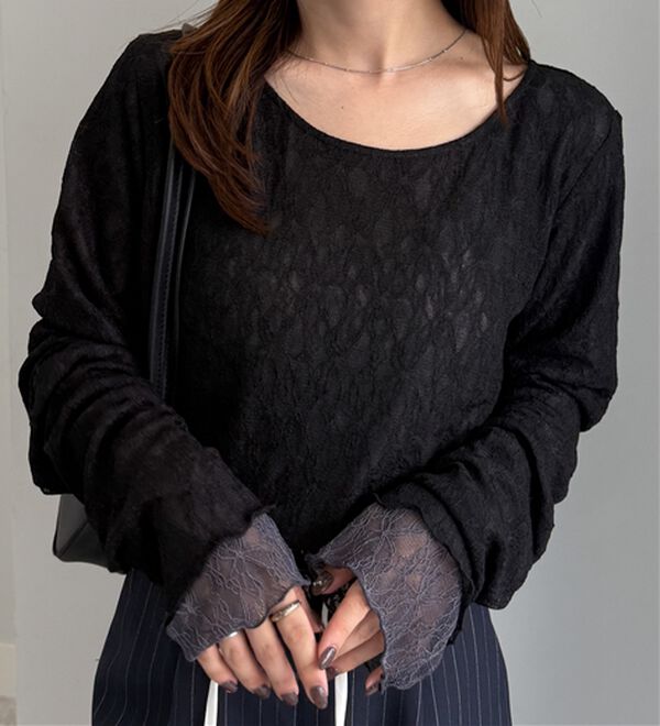 RANAN（ラナン）の「リバーシブルシアーレースＴ（カットソー）」｜詳細画像