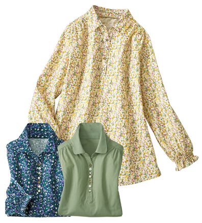 ルフラン（ルフラン）の「【３色組】毎日着たい！綿１００％小花柄ブラウス（ブラウス）」