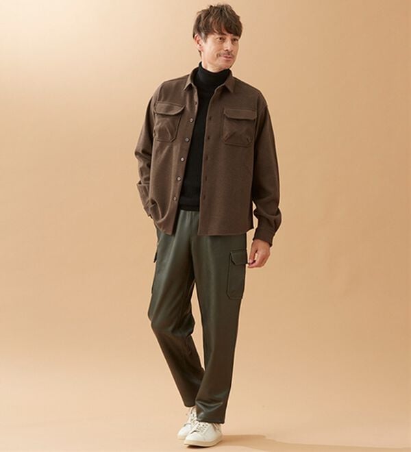 「メルトンジャージシャツジャケット（メンズシャツ）」｜詳細画像