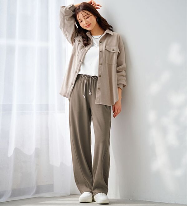 BELLUNA（ベルーナ）の「シュッと体型カバー　ジャストフィットバレルパンツ（フルレングスパンツ）」｜詳細画像
