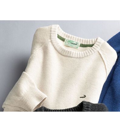 「＜クロコダイル＞天竺ニットクルーセーター（メンズニット・セーター）」