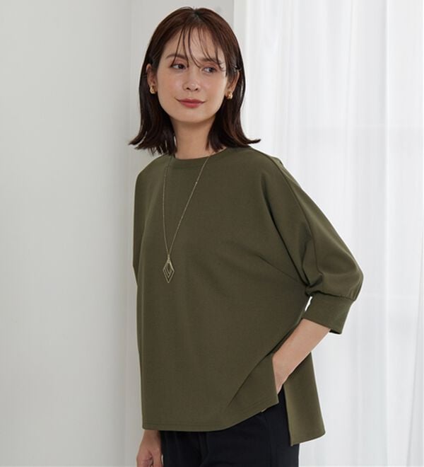 BELLUNA（ベルーナ）の「リブ切替ドルマンデザインプルオーバー（カットソー）」｜詳細画像