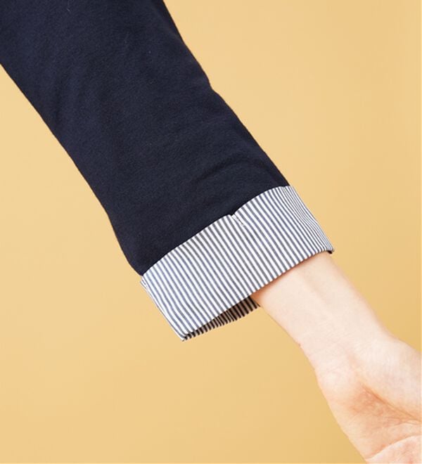 BELLUNA（ベルーナ）の「サイドリボンデザイン異素材切替チュニック（チュニック）」｜詳細画像