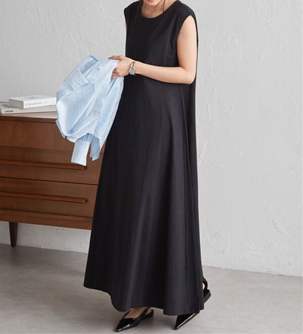 RANAN（ラナン）の「綿１００％フレアーロングワンピース（ロングワンピース）」｜詳細画像