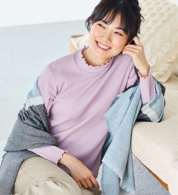 BELLUNA（ベルーナ）の「《ＨｕｇＲｅａｍコットン》メロウリブプルオーバー（カットソー）」｜詳細画像