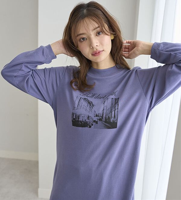 BELLUNA（ベルーナ）の「【メルティポンチ】プリントチュニック（チュニック）」｜詳細画像