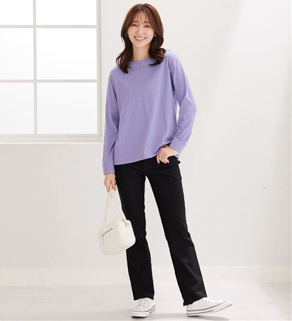 BELLUNA（ベルーナ）の「綿１００％大人顔サマ見え裾タックデザインプルオーバー（カットソー）」｜詳細画像