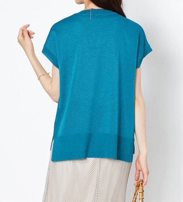 BELLUNA（ベルーナ）の「フラッシュヤーン素材サマーニット（ニット・セーター）」｜詳細画像