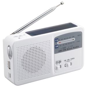 「機能充実！マルチコンパクトラジオ（テレビ・オーディオ・カメラ機器）」｜ホワイト