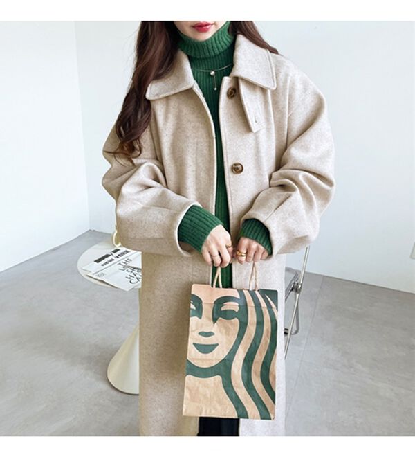 GeeRA（ジーラ）の「２ＷＡＹカラーフェイクウールコート（ロングコート）」｜詳細画像