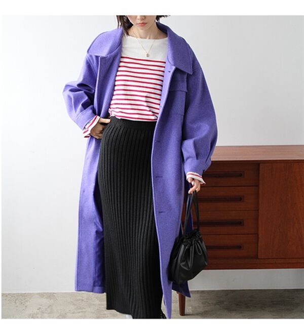 GeeRA（ジーラ）の「ポケットデザインステンカラーコート（ロングコート）」｜詳細画像