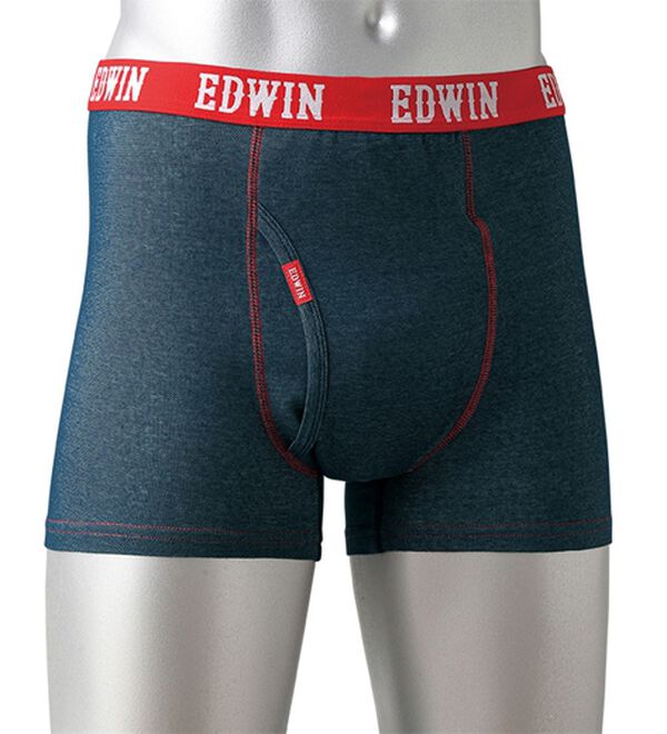 「【４枚組】＜エドウイン＞デニム好きに贈るエチケットボクサーパンツ・トランクス各４枚組（メンズ尿シミパンツ）」｜詳細画像
