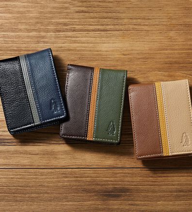 「＜ハッシュパピー＞お洒落な配色二つ折り財布（メンズ財布・パスケース）」