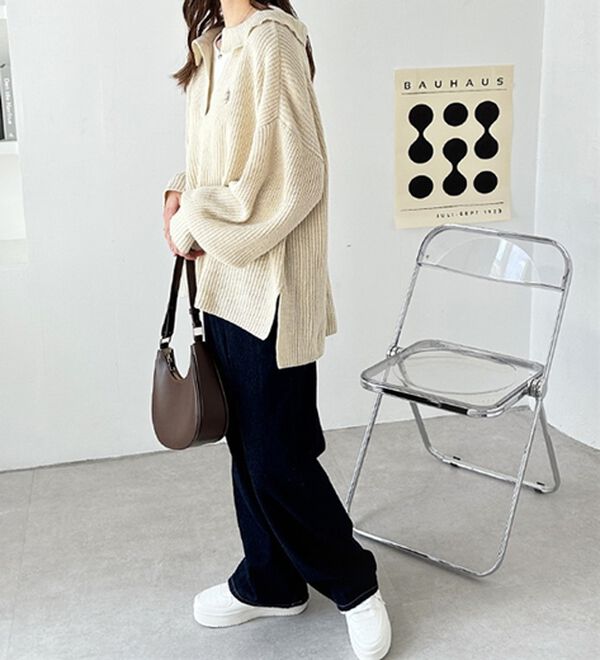 GeeRA（ジーラ）の「【ＵＳ．ＰＯＬＯ　ＡＳＳＮ】ポロデザインニット（ニット・セーター）」｜詳細画像