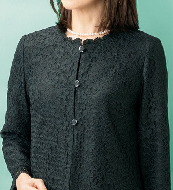 ルフラン（ルフラン）の「総レースワンピース（ブラックフォーマル（喪服・礼服））」｜詳細画像