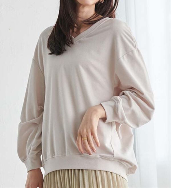 RANAN（ラナン）の「バックギャザーデザインスウェット（カットソー）」｜詳細画像