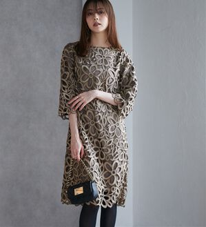 RANAN（ラナン）の「花柄ケミカルレースワンピース（プリントワンピース）」｜詳細画像