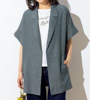 ルフラン（ルフラン）の「涼しげなベストジャケット（ベスト）」｜グレー