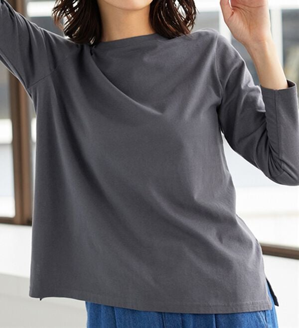 BELLUNA（ベルーナ）の「綿１００％大人顔サマ見えプルオーバー（カットソー）」｜詳細画像