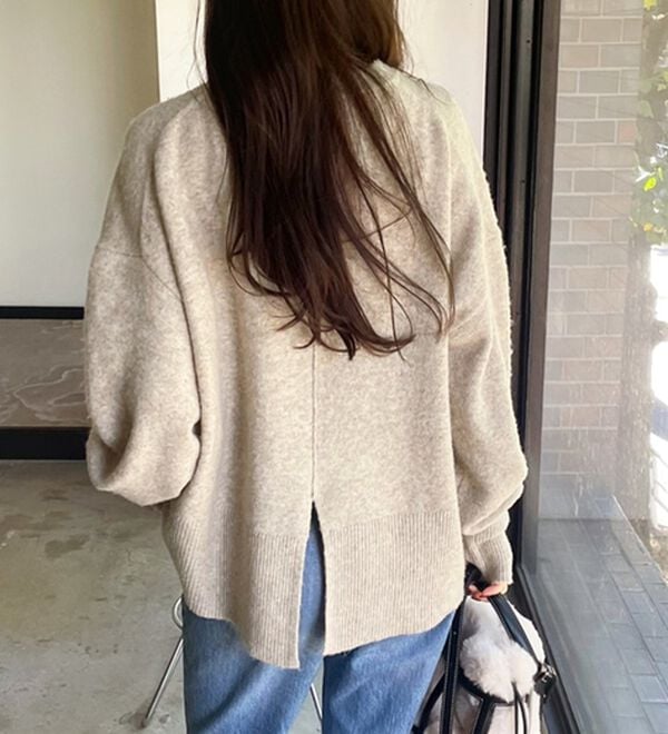 GeeRA（ジーラ）の「ゆるっと柔らか！袖ボリュームメランジニット（ニット・セーター）」｜詳細画像