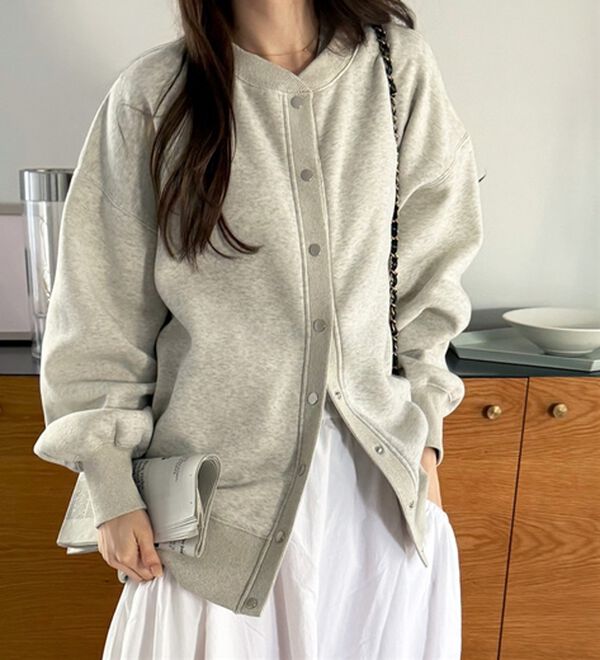 GeeRA（ジーラ）の「前後２ＷＡＹ裏起毛スウェットカーデ（その他カーディガン）」｜詳細画像