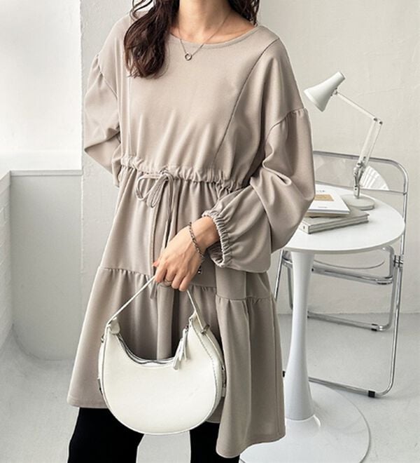 GeeRA（ジーラ）の「前後２ＷＡＹボリュームティアードブラウス（チュニック）」｜詳細画像