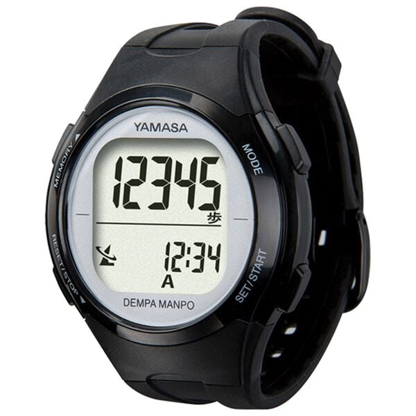 「時計合わせ不要の電波ウォッチ万歩計（その他美容・健康機器）」｜シルバー