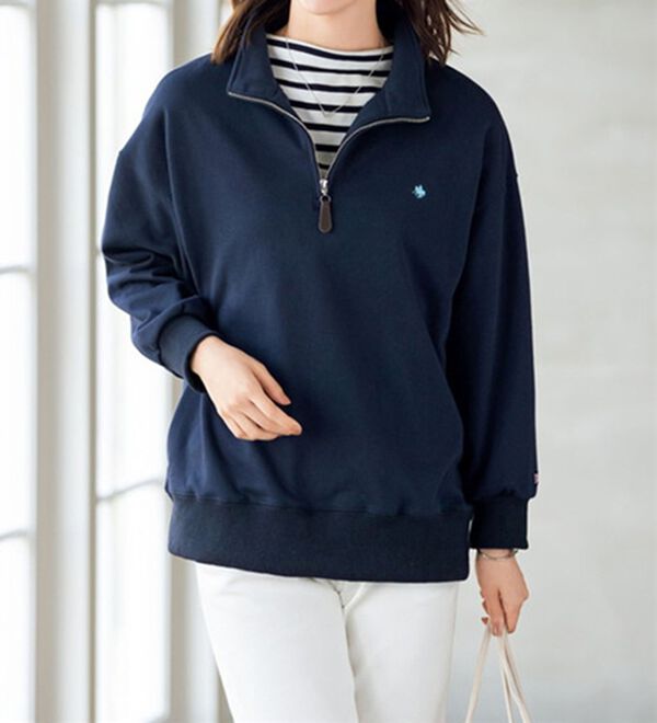 ルフラン（ルフラン）の「【２色組】【ＰＯＬＯ　ＢＣＳ】ハーフジップトレーナー（カットソー）」｜詳細画像