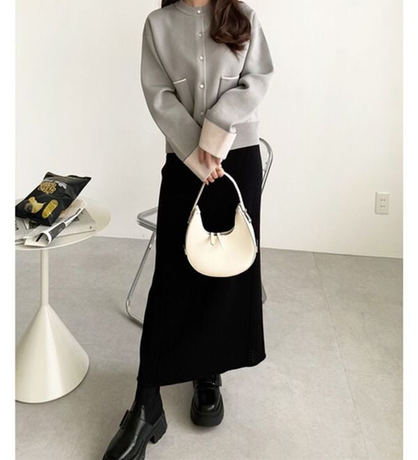 GeeRA（ジーラ）の「配色カラーニットカーディガン（ニットカーディガン）」｜詳細画像