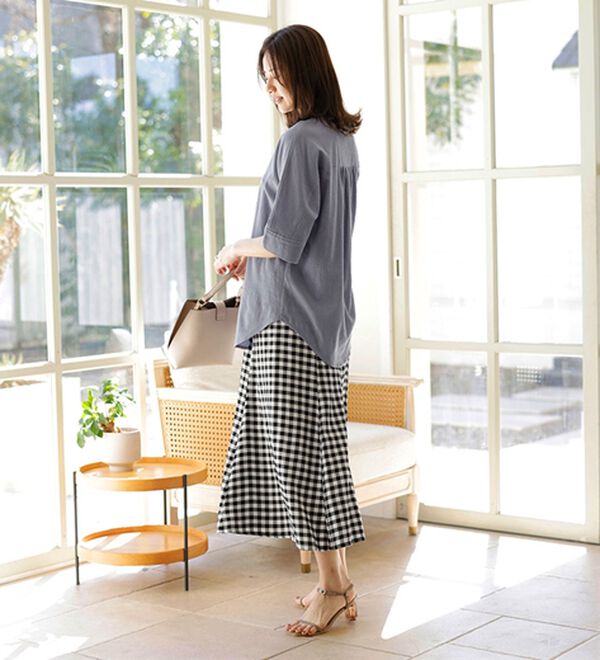 BELLUNA（ベルーナ）の「綿１００％ワッシャー素材ゆったりドルマンブラウス（ブラウス）」｜詳細画像