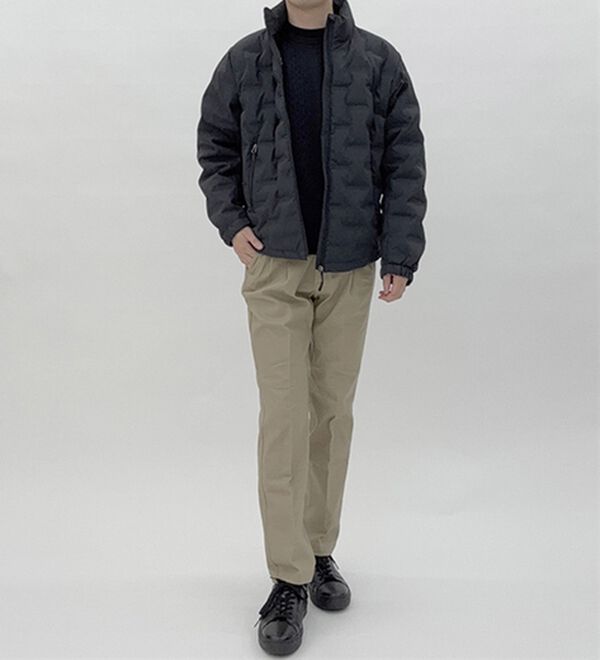 「シームレス圧着ストレッチダウンジャケット（メンズダウンジャケット）」｜詳細画像