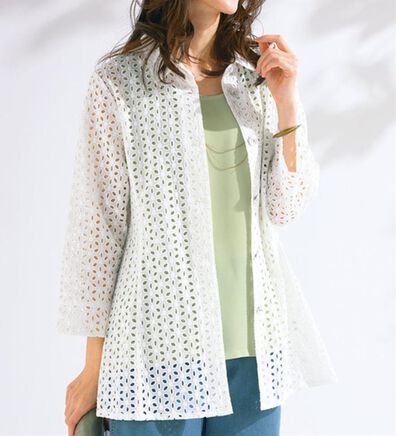 ルフラン（ルフラン）の「復刻版　華やか綿レースジャケット（その他ジャケット）」