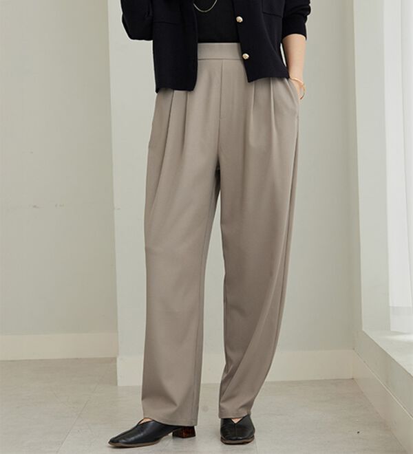 GeeRA（ジーラ）の「【再入荷】オンオフ着られる！カーブパンツ（フルレングスパンツ）」｜詳細画像