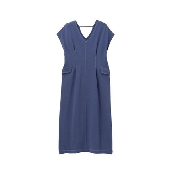 GeeRA（ジーラ）の「バイカラーステッチバックオープンワンピース（その他ワンピース）」｜詳細画像