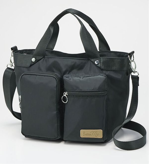 BELLUNA（ベルーナ）の「＜Ｓｏｉｔｔｏ　Ｍｅ＞お財布機能付２ｗａｙ手提げ（ハンドバッグ）」｜ブラック