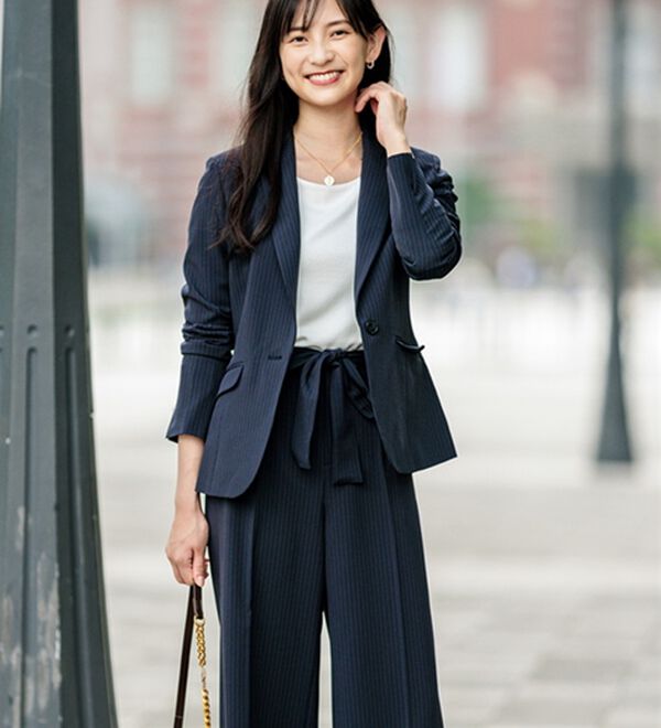 GeeRA（ジーラ）の「【2点セット】選べるボトム！洗えて型くずれしないパンツスーツセット（パンツスーツ）」｜詳細画像