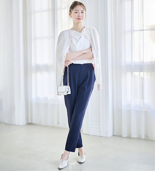 RANAN（ラナン）の「【選べる股下】ひんやり美脚シルエットタックパンツ（フルレングスパンツ）」｜詳細画像