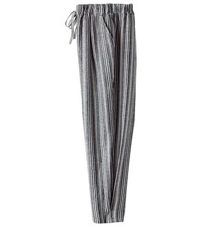 BELLUNA（ベルーナ）の「麻混ゆったりイージーパンツ（その他パンツ）」｜ﾁｬｺｰﾙ系ｽﾄﾗｲﾌﾟ