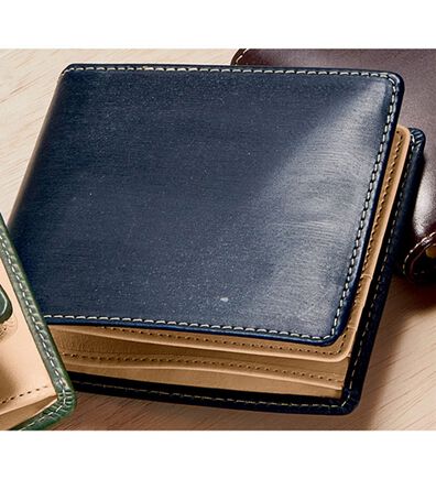 「ブライドルレザー二つ折り財布（メンズ財布・パスケース）」