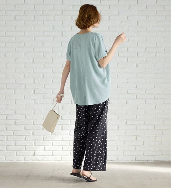 BELLUNA（ベルーナ）の「楊柳素材ドルマンプルオーバー（カットソー）」｜詳細画像